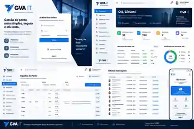 Painel do sistema de ponto eletrônico Ponto Moderno da GVA IT
